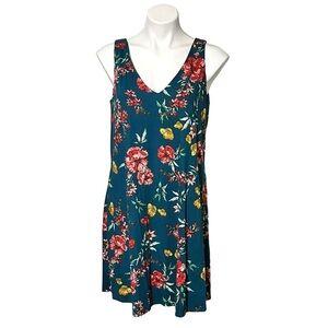 Nine Britton Floral Dress Size Medium Teal